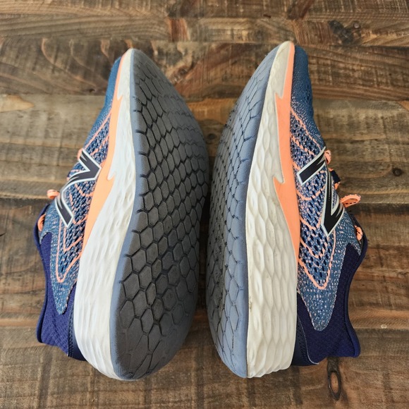 New Balance Running Shoes Women Fresh Foam Evare Trainer Blue Orange Size 7.5 - Picture 4 of 7